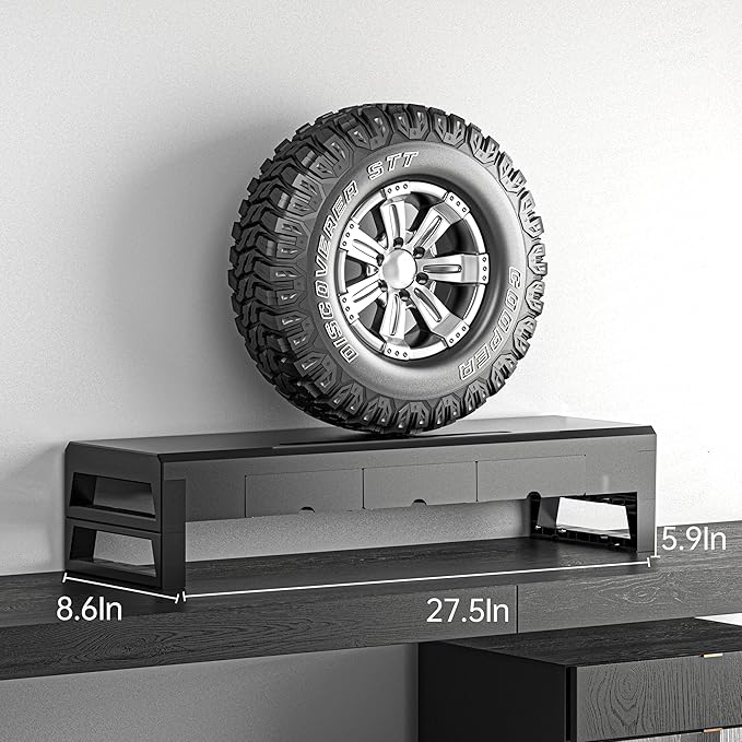 Computer monitor stand with 3 drawer ，Laptop Desk Shelf & Monitor Riser， 27.55 inches long desk riser ，Heavy Duty Gift Gaming Studio Offic (Basic Version, 700mm Drawer)