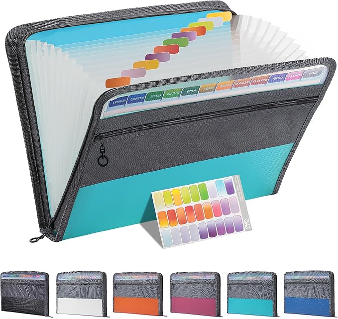 Mr. Pen- Accordion File Organizer, 13 Pockets, Green, Document Organizer, Expanding File Folder Organizer, Accordion Folders for Documents, Accordian Folder, Accordian File Organizer