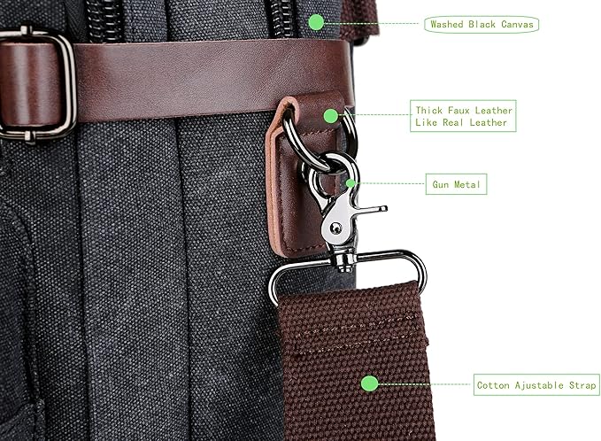 BAOSHA Convertible Briefcase Backpack 17 Inch Laptop Bag Case Business Briefcase HB-22