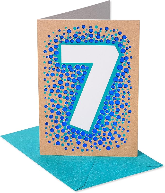 American Greetings 7th Birthday Card (Big 7)