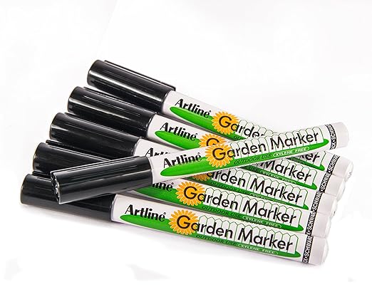 artline-EK780 Artline Garden Markers - Quick Dry Ink for Outdoor Use - Water and Sun Resistant Ink (Pack of 6)