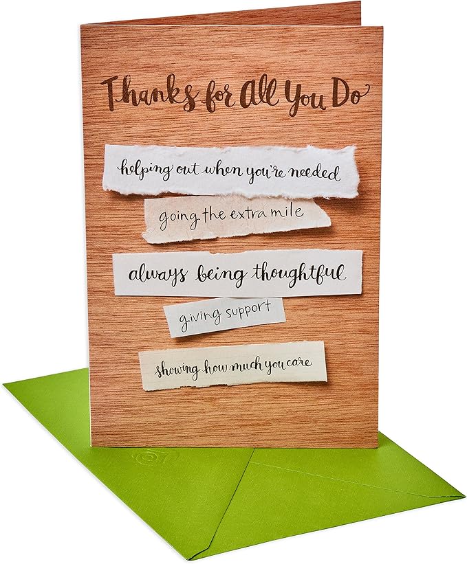 American Greetings Thank You Card (Appreciated)