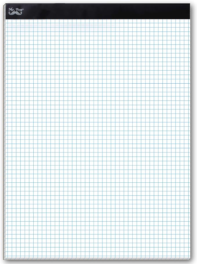 Mr. Pen Graph Paper, Grid Paper, 4x4 (4 Squares per inch), 11"x8.5", 55 Sheet