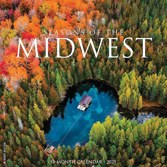 Willow Creek Press Seasons of the Midwest 2025 Wall Calendar (12" x 12")