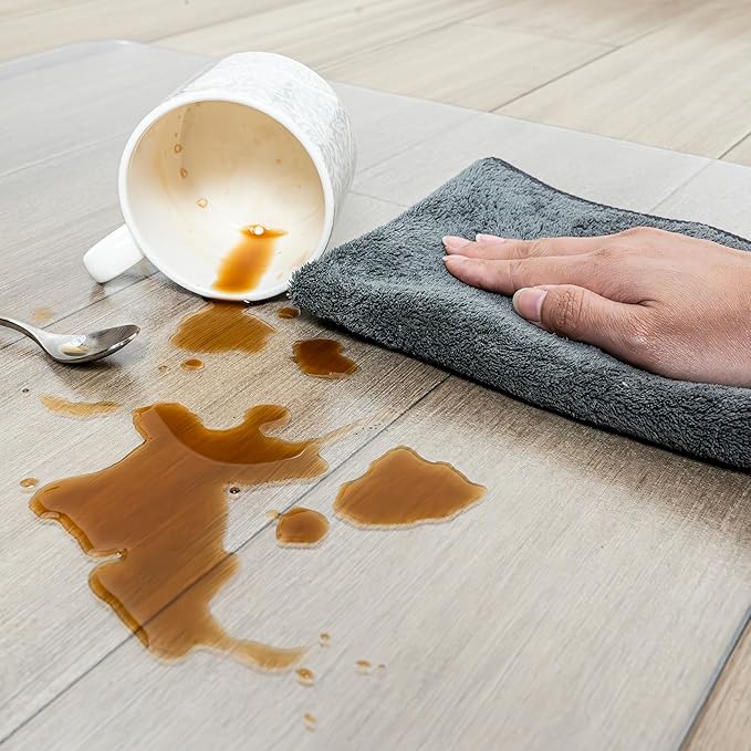 Office Chair Mat for Hardwood Floor, Desk Chair Mat with Non-Slip Texture, Rectangle Hard Floor Plastic Chair Floor Mat with Milled Edge (48"x60" inch)