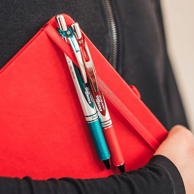 Pentel EnerGel Pearl RTX, 0.7mm, Black Ink, Box of 12 (BL77PWP-A)