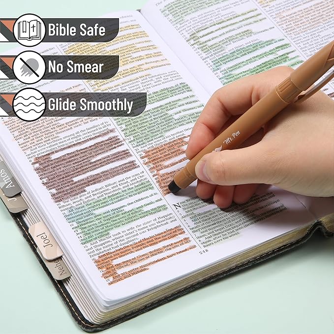 Mr. Pen- Gel Highlighter, 16 Pack, Assorted Colors, Bible Highlighters No Bleed, No Bleed Highlighters, Bible Highlighter, Bible Markers, Gel Highlighters for Bibles, Highlighter
