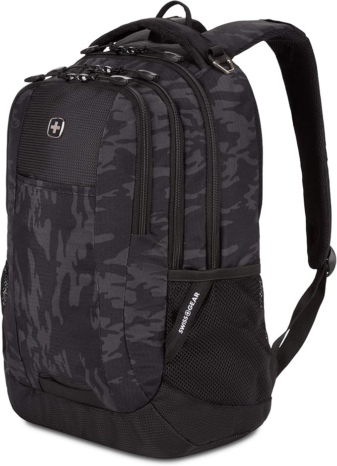 SwissGear Cecil 5505 Laptop Backpack, Black Cod/Camo, 18-Inch