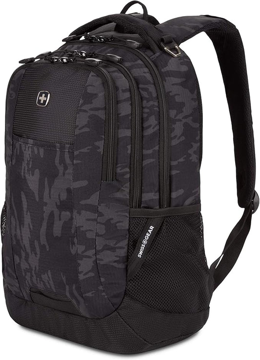 SwissGear Cecil 5505 Laptop Backpack, Black Cod/Camo, 18-Inch