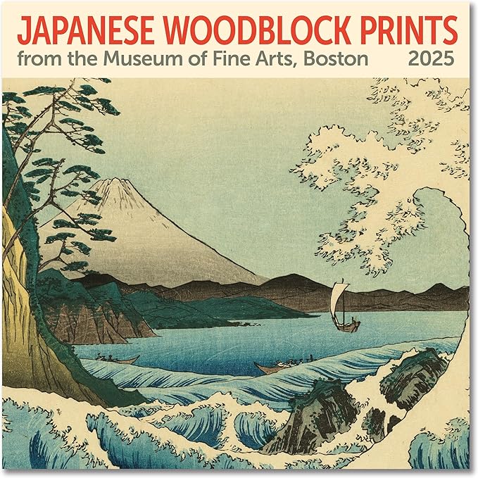 MFA, Boston, Japanese Woodblocks Wall Calendar 2025, Monthly January-December 12'' x 12"