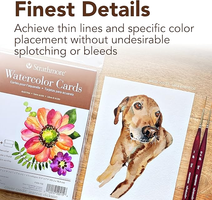 Strathmore Watercolor Postcard Pad, 4x6 inches, 15 Pack - Custom Greeting Cards for Weddings, Events, Birthdays