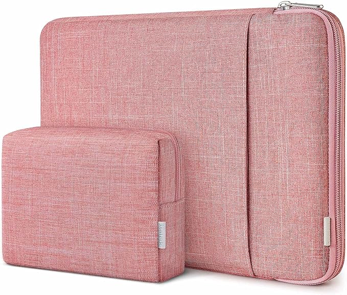 Inateck 360° Protection Laptop Bag with Accessory Bag, Compatible with 13-inch MacBook Air/Pro M3 M2 M1 2016-2024, Red