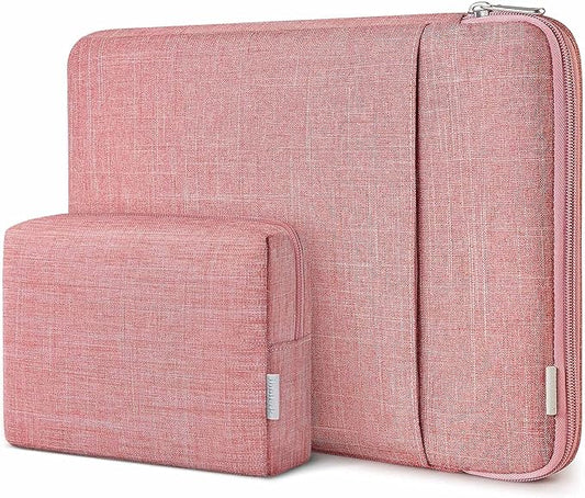 Inateck 360° Protection Laptop Bag with Accessory Bag, Compatible with 13-inch MacBook Air/Pro M3 M2 M1 2016-2024, Red