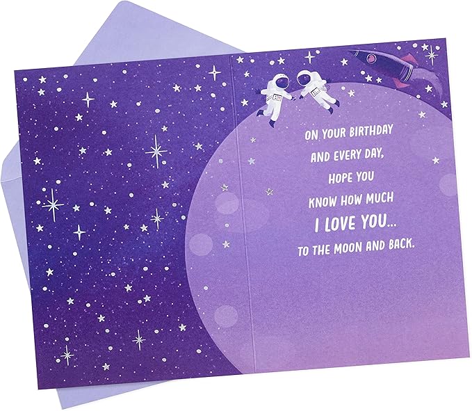 Hallmark Birthday Card for Husband, Wife, Boyfriend, Girlfriend (Astronauts, Favorite Place in The Universe)