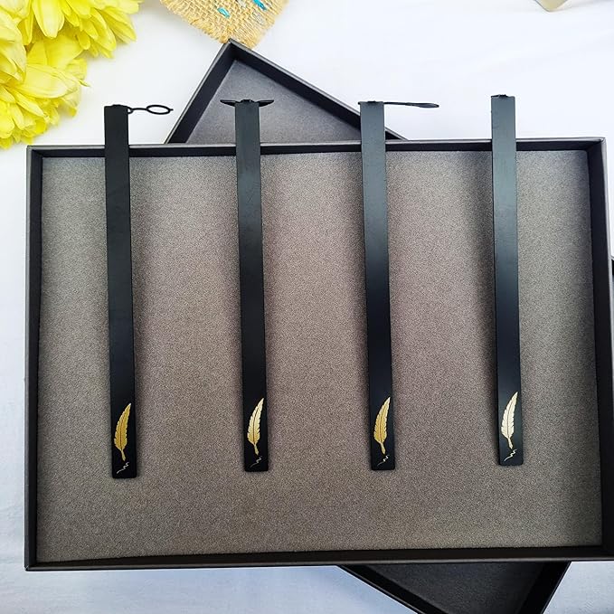 Owl Witch Wizard Bookmark Magic Metal Bookmark Beautiful Bookmark for Girls, Boys, Kids, Book Club Gift for Teacher Gift Lightning Bookmark Gifts Bookish Gifts for Book Lovers (4 Pack Gift Set)