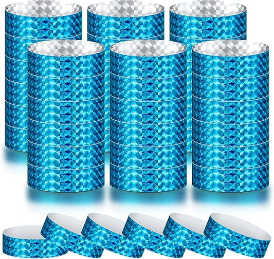 Epakh 600 Pcs Paper Wristbands Neon Wrist Bands Waterproof Handbands for Events Lightweight Concert Wristbands Neon Colored Adhesive Wrist Band for Party