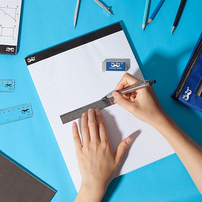 Mr. Pen- Graph Paper, 2 Pack o 55 Sheets, 8.5"x11", 4x4 (4 Squares Per Inch), Graphing Paper, Grid Paper Pad, Math Graph Paper Pad, Drafting Paper, Computation Pads, Square Paper, Math Paper