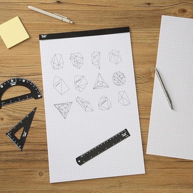 Mr. Pen- Graph Paper, 22 Sheets, 17"x11", 4x4 (4 Squares Per Inch), Colored Lined, graphing paper, grid paper, graph paper pad, 1/4 graph paper 1/4 inch grid, drafting paper, large graph paper