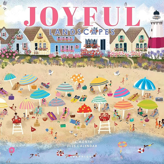 Graphique 2025 Joyful Landscapes Wall Calendar | 12” x 12” | Thick Paper | Home & Office Organizer | Large Monthly Grid | 3 Languages & Marked Holidays | 4 Month Preview Page for 2026