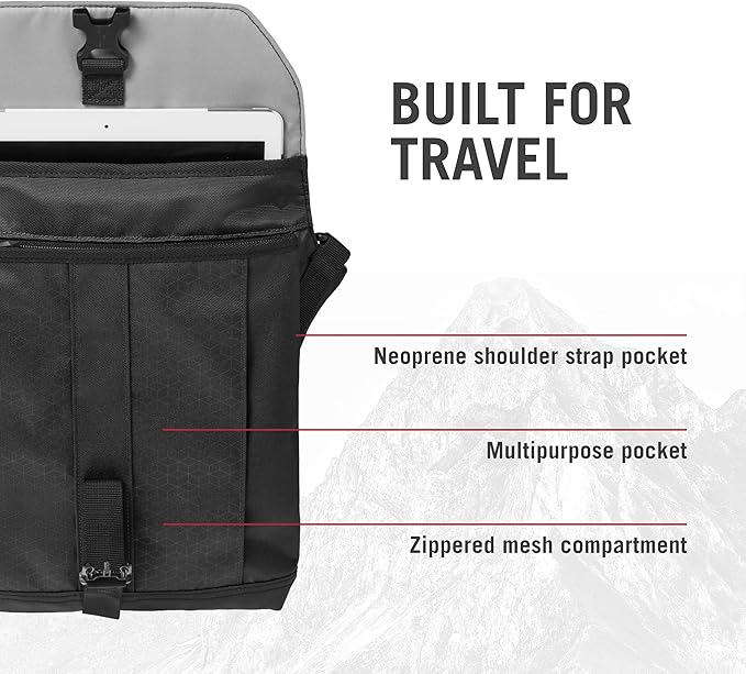 Victorinox Altmont Original Flapover Digital Bag - Tablet Travel Bag for Business & Daily Use - Sleek Shoulder Bag for Women & Men - 7 Liters, Black.