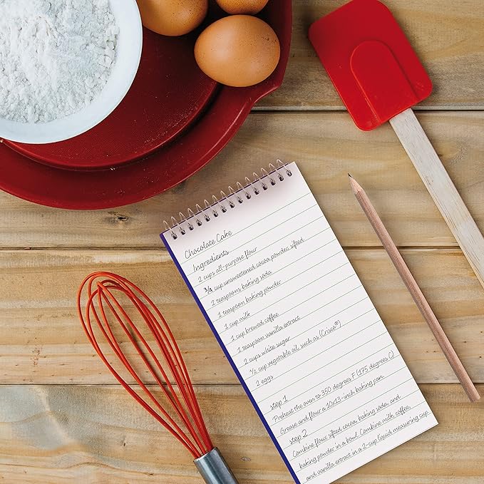 Blueline Reporter Notebook / Note Pad, 4 x 8 inches, 160 Pages / 80 Sheets (AT8B)