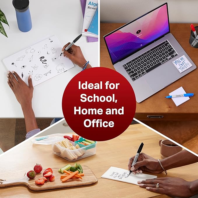 Sharpie Permanent Markers | Fine Point for Bold Details | Red Ink | 12 Marker Pens