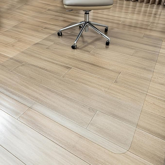 Office Chair Mat for Hardwood Floor, Desk Chair Mat with Non-Slip Texture, Rectangle Hard Floor Plastic Chair Floor Mat with Milled Edge (48"x60" inch)
