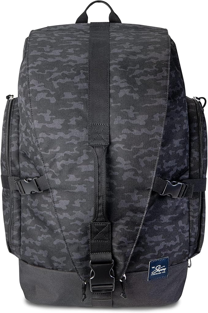 Skyway Luggage Rainier Weekender Backpack, Eco-Friendly, Made of 100% rPET Travel Laptop Bag for Women & Men, Flight Approved Carry On Bag, 43L, Kohala Black