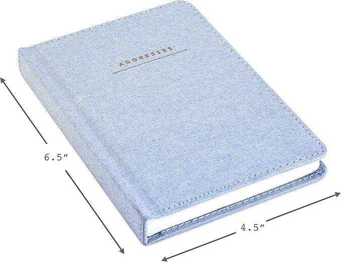 Hallmark Hardcover Address Book (Blue Chambray)