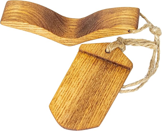 Handmade Wooden Book Page Holder - Wooden Thumb Bookmark - Novel Reading Accessories, Book Gadgets, Presents for Readers, Book Lovers Gifts, Bookworm (Ash + Stain)