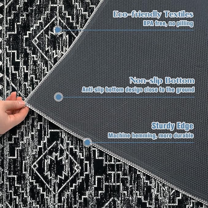 Office Chair Mat for Hardwood Floor Aztec Southwestern 36"x48" Computer Gaming Chair Mat Anti-Slip Office Rugs Floor Protector for Rolling Chairs Under Desk Rug for Home Office