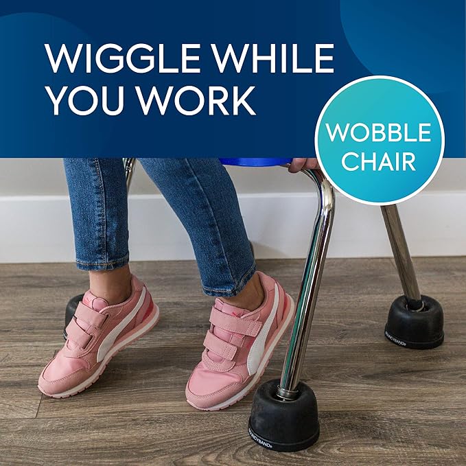 Bouncyband Wiggle Wobble Chair Feet – Transform a Standard School Chair into a Wobble Chair – Chair Feet for Classroom Help Improve Concentration and Calm Children Aged 3+