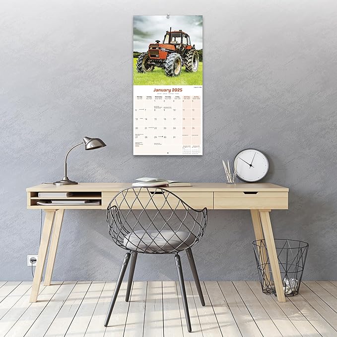 2025 Tractors Wall Calendar, 12X12, Avonside Publishing