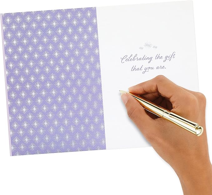 Hallmark Signature Birthday Card for Women, Her, Mom, Daughter, Friend (Wrapped Gifts)