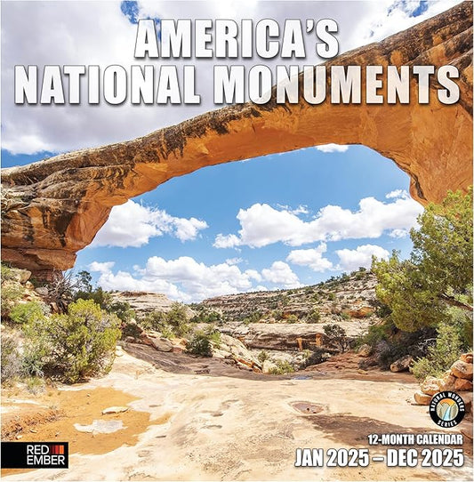 RED EMBER America's National Monuments 2025 Wall Calendar 12 Month | 12" x 24" Open | Thick & Sturdy Paper | Giftable | Calendar 2025