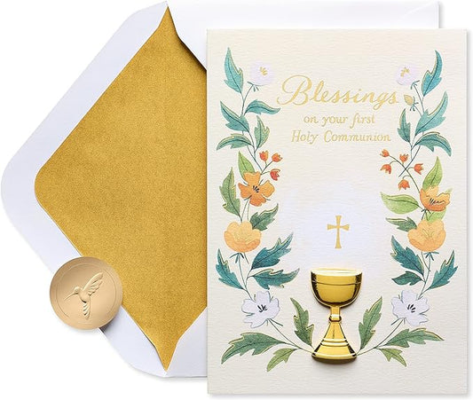 Papyrus First Communion Card (Faith and Love)