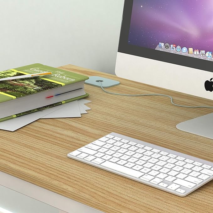 SHW 55-Inch Commercial-Grade Office Computer Desk, Oak