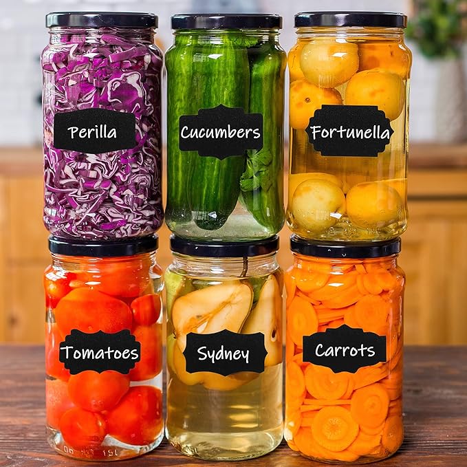 Mr. Pen- Chalkboard Labels, 150 pcs, Assorted Shapes, 1 White Chalk Marker and Small Towel, Labels, Label Stickers, Labels for Storage Bins, Sticker Labels, Bottle Labels, Food Labels, Jar Labels