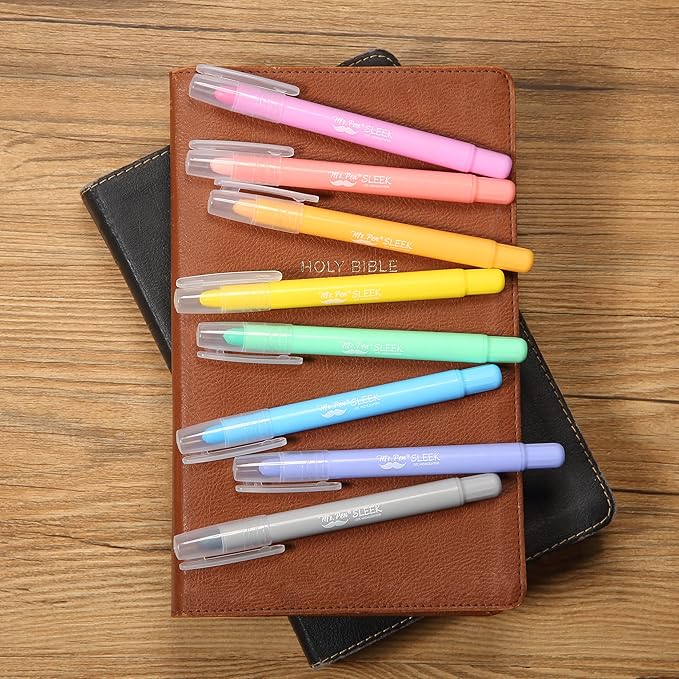 Mr. Pen- Gel Highlighter, 8 Pack, Friendly Colors, Bible Highlighters No Bleed, No Bleed Highlighters, Bible Highlighter, Bible Markers, Gel Highlighters for Bibles, Highlighter