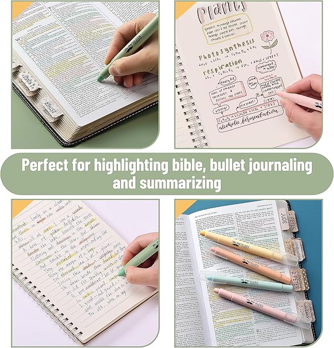 Mr. Pen- Gel Highlighter, 8 Pack, Pastel Colors, No Bleed, Markers for Bibles