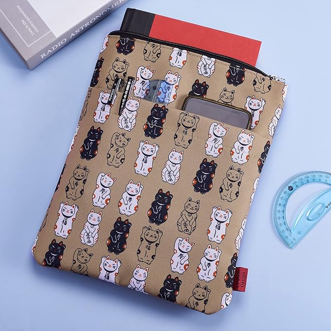 Book Sleeve for Book Lovers, Bookish Book Protector, Book Covers for Paperbacks, Washable Fabric, Book Sleeves with Zipper, Medium 11 Inch X 8.7 Inch