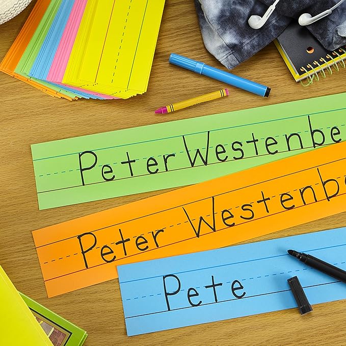 Astrobrights Colored Sentence Strips, 3" x 24", 65 lb/176 gsm, 5-Color Assortment, 100 Count (91992)