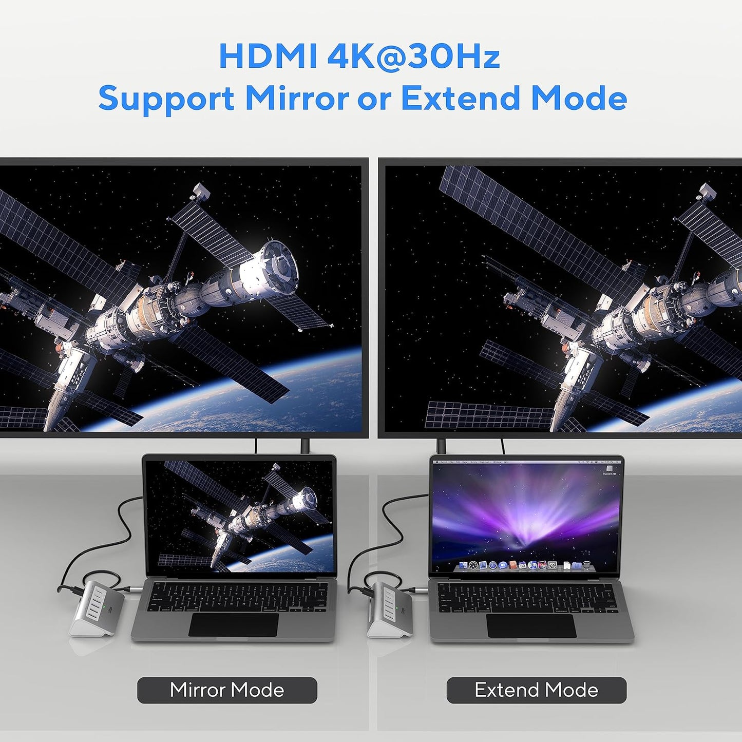 USB C Hub, intpw 9-in-1 USB Hub for Laptop with 4K HDMI, PD 100W, USB-C and 2 USB A 3.0 5Gbps, 2 USB A 2.0, SD/TF Card Reader, Aluminum USB Hub for PC, iPhone, MacBook, iPad