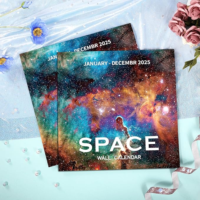 2025 Wall Calendar - 2025 Calendar, 12 Monthly Wall Calendar 2025, January 2025 - December 2025, 12" x 24" (Open), Unruled Blocks(1.2" x 1.7") Calendar 2025 with Thick Glossy Paper