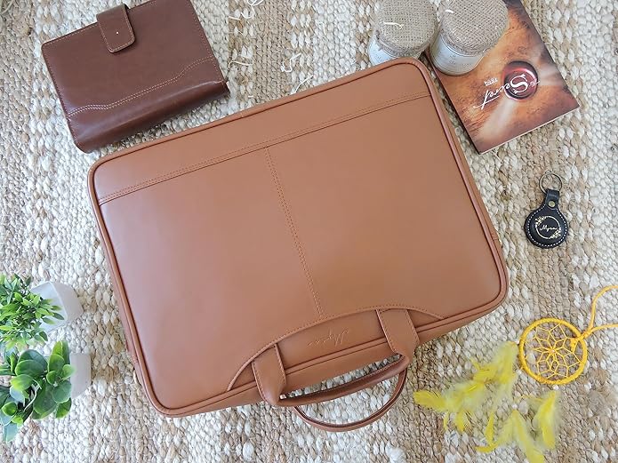 Mysa Vegan Leather Vintage Messenger Crossbody Shoulder Briefcase Bag for Office Work Fit 14.5" Computer Laptop for Men Women