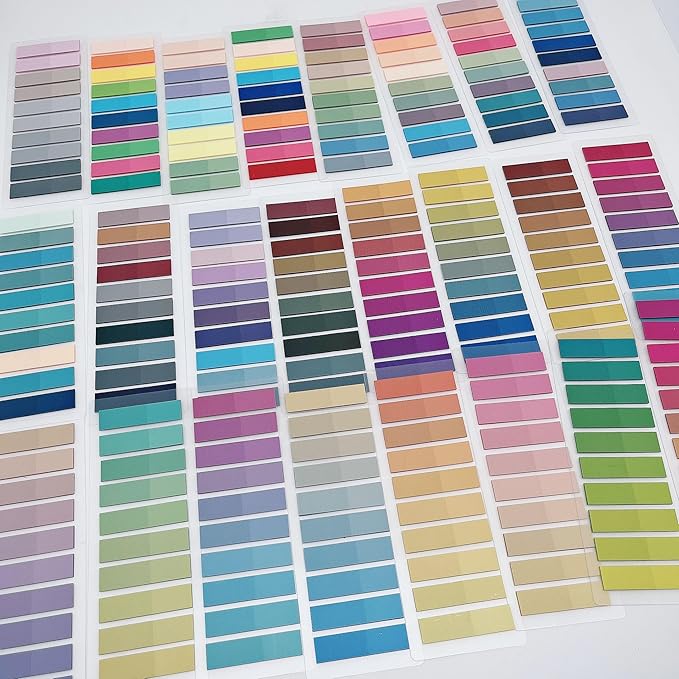 4800pcs Book Annotation Tabs, Sticky Book Tabs for Annotating, Morandi Sticky Notes for Binder, Page Markers, Multi-Colored Writable and Repositionable Annotation Supplies