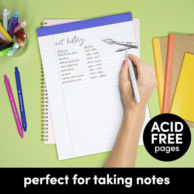 PAPERAGE Lined Legal Pads, (Rainbow), 6 Pack, 50 Sheets Each, Wide/Legal Ruled, Note Pads, Paper, 8.5 inches x 11 inches