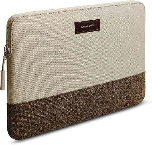 Slim Laptop Sleeve with a Back Zipper Pocket Designed for M1/M2/M3 MacBook Pro/Air (Latte, for 15.3-inch MacBook Air (M2/M3))