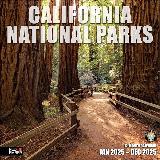 RED EMBER California National Parks 2025 Wall Calendar 12 Month | 12" x 24" Open | Thick & Sturdy Paper | Giftable | Calendar 2025