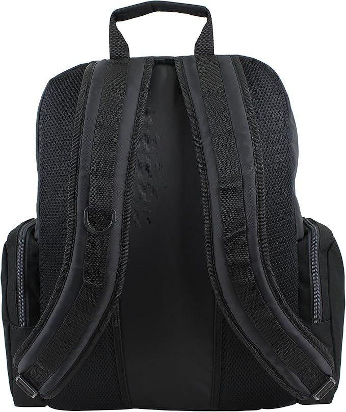 Eastsport Extra Large Backpack Expandable Oversized For Travel Hiking Work Camping Sports Outdoors With Drawstring Bag 18x13.5x9.5 Mochila De Viaje Black